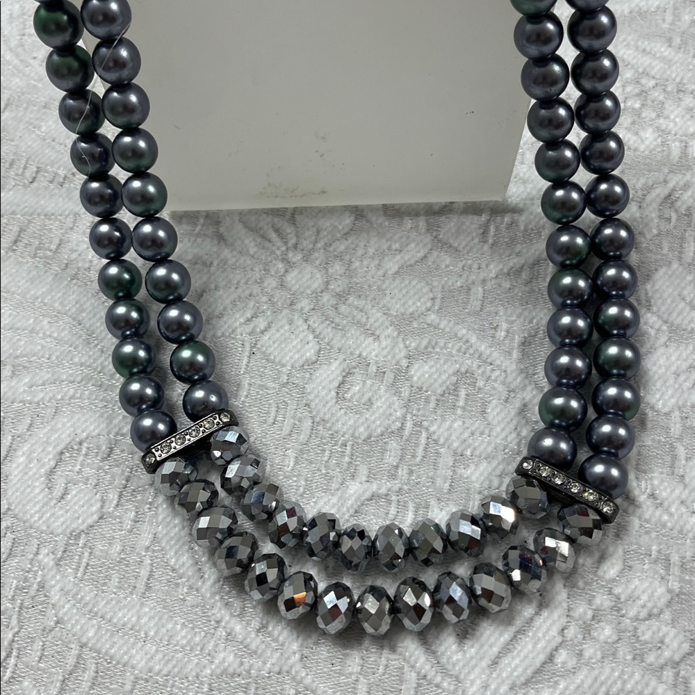 1990’s Faux Pearl and Faceted Glass Beads